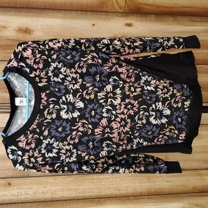 "Sew in Love" Floral soft knit long sleeves top